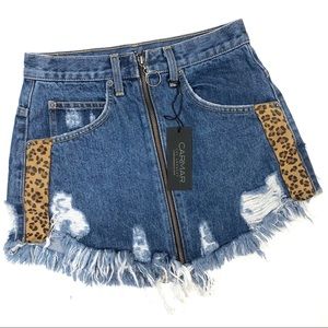 Beatrice Destructed Denim Skirt || CARMAR